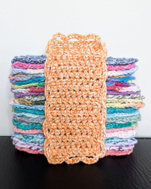 Simple Scallops Crochet Bookmark (Tangerine Splash)
