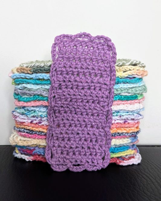 Simple Scallops Crochet Bookmark (Passionfruit)