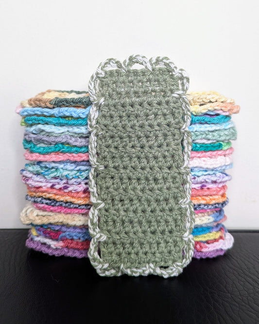 Simple Scallops Crochet Bookmark (Sage Green)