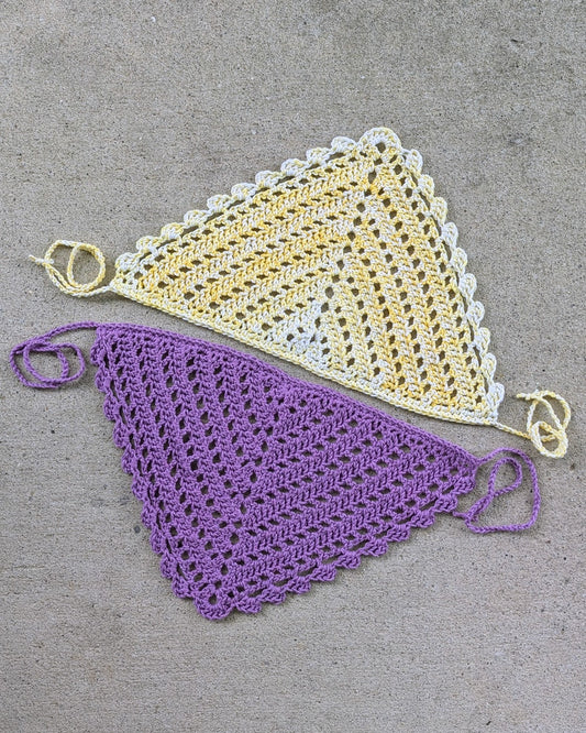 Windowpane Crochet Bandana (Sunshine Splash)
