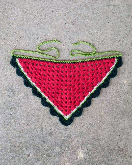 Watermelon Crochet Bandana
