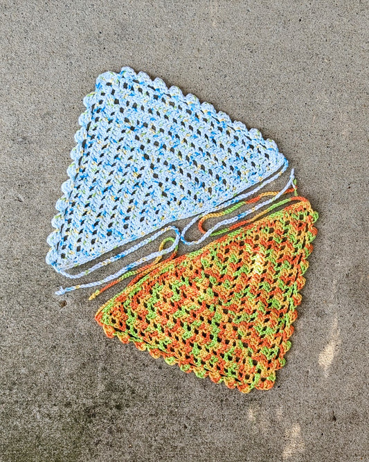 Windowpane Crochet Bandana (Happy-Go-Lucky)