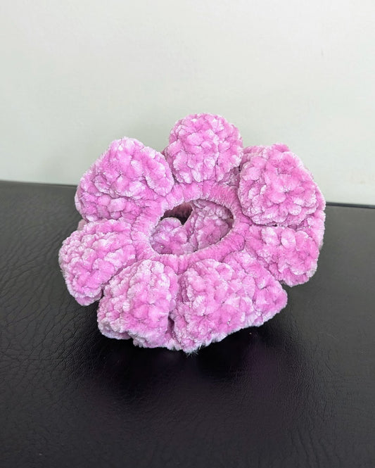 Velvet Ruffle Scrunchie (Violet Tulle Sparkle)