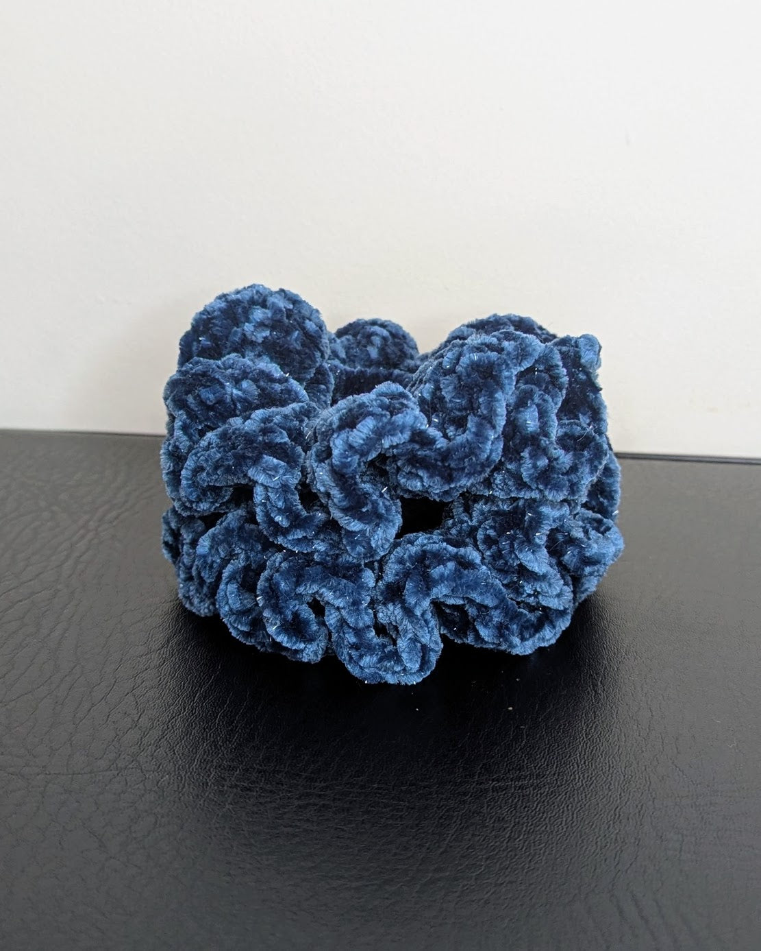Velvet Ruffle Scrunchie (Midnight Sea Sparkle)