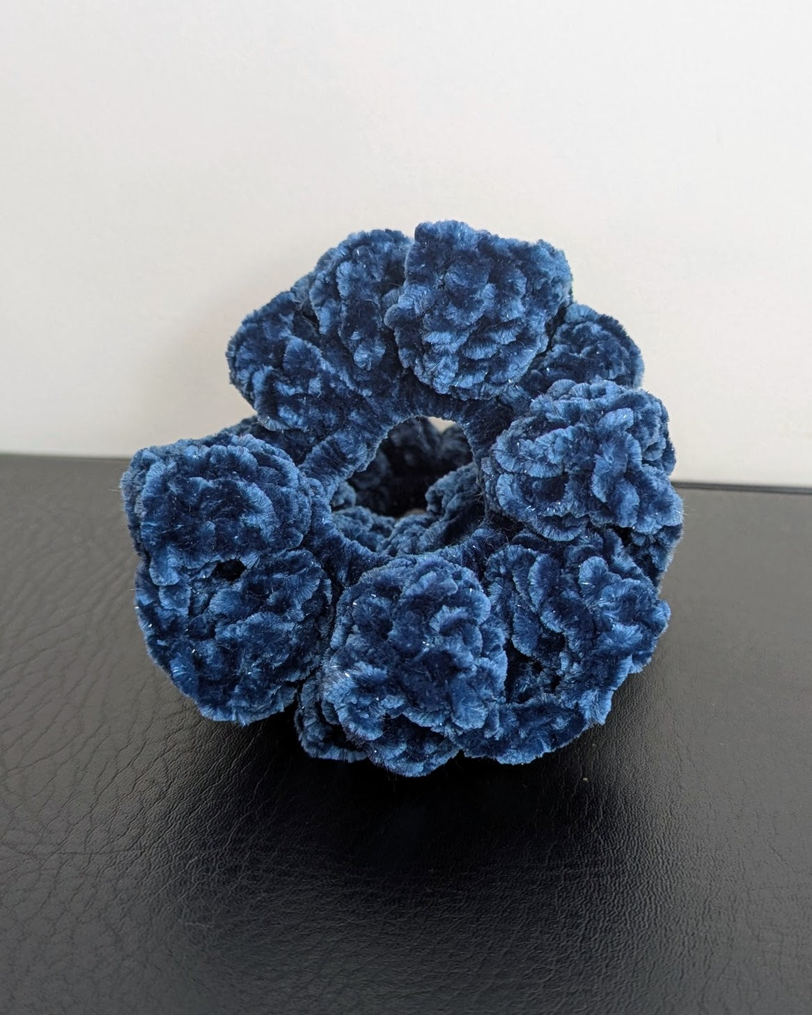 Velvet Ruffle Scrunchie (Midnight Sea Sparkle)