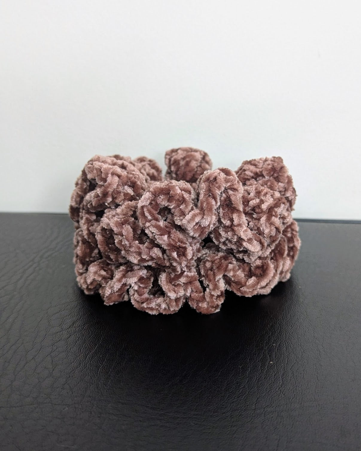 Velvet Ruffle Scrunchie (Classic Chocolate)