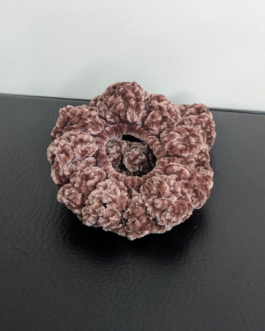 Velvet Ruffle Scrunchie (Classic Chocolate)
