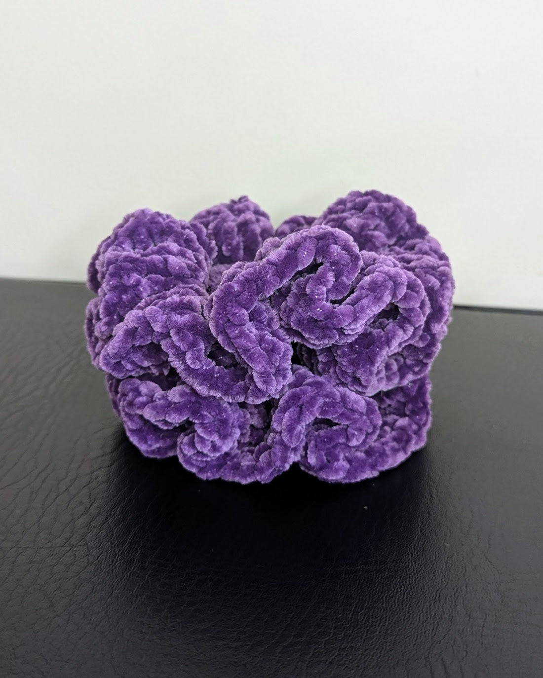 Velvet Ruffle Scrunchie (Grape)